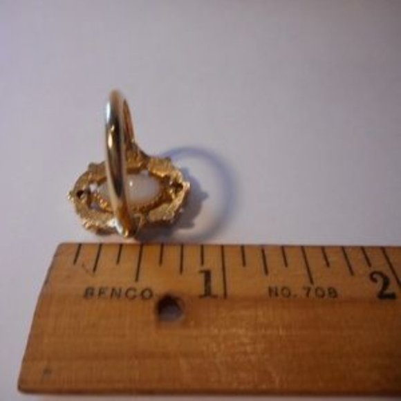 "Vintage Avon Convertible Ring Black White Size 7 " - Picture 7 of 7